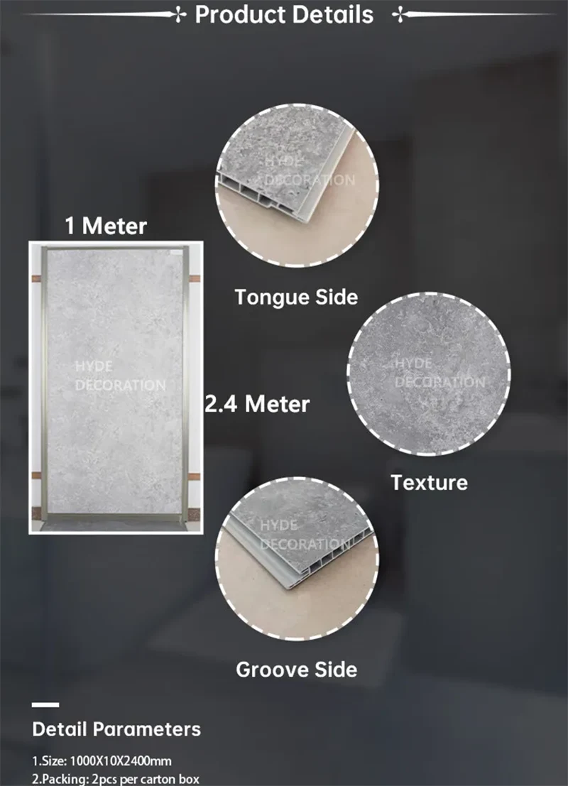 Waterproof Bamboo Fiber PVC Wall Panels