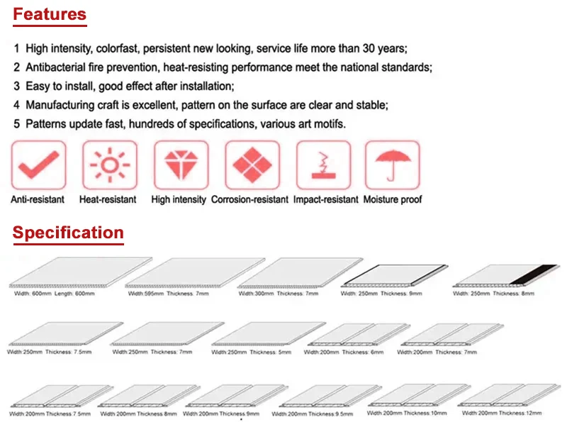 Waterproof Bamboo Fiber PVC Wall Panels