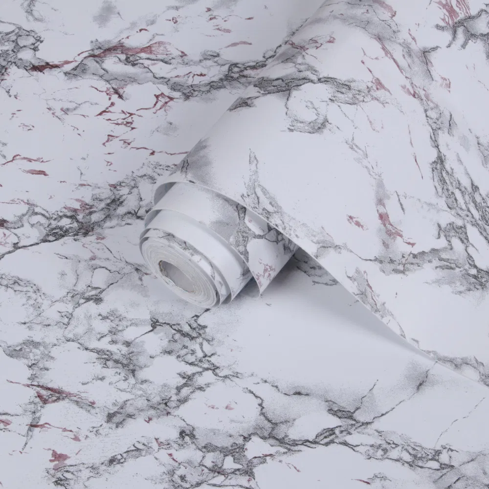 Papier peint décoratif texturé en marbre auto-adhésif